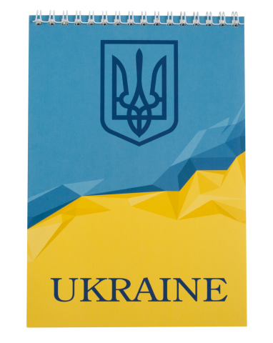 Блокнот на спіралі зверху А5 48арк BM.24545104-14 UKRAINE клітинка блакитний (10)