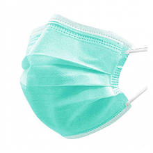 Маска медична тришарова MEDICOM SAFE+MASK ECONOMY (Green), шт.
