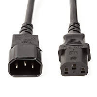 Кабель живлення PowerPlant IEC C13-C14, Cu 3x1.5мм2, 3м