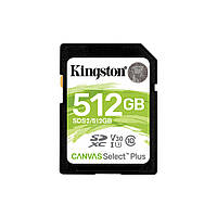 Картка пам'яті Kingston 512GB SDXC class 10 UHS-I U3 Canvas Select Plus (SDS2/512GB)