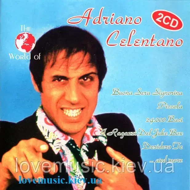 Музичний сд диск ADRIANO CELENTANO The world of Adriano Celentano (1999) (audio cd)