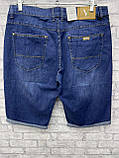 Чоловічі сині джинсові шорти у великому розмірі, фото 2