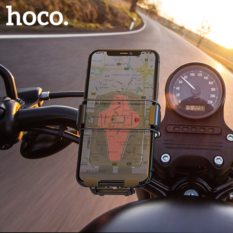 Тримач для телефона велосипедний на кермо самозатискний HOCO велотримач для смартфона 4.5-7 дюймів