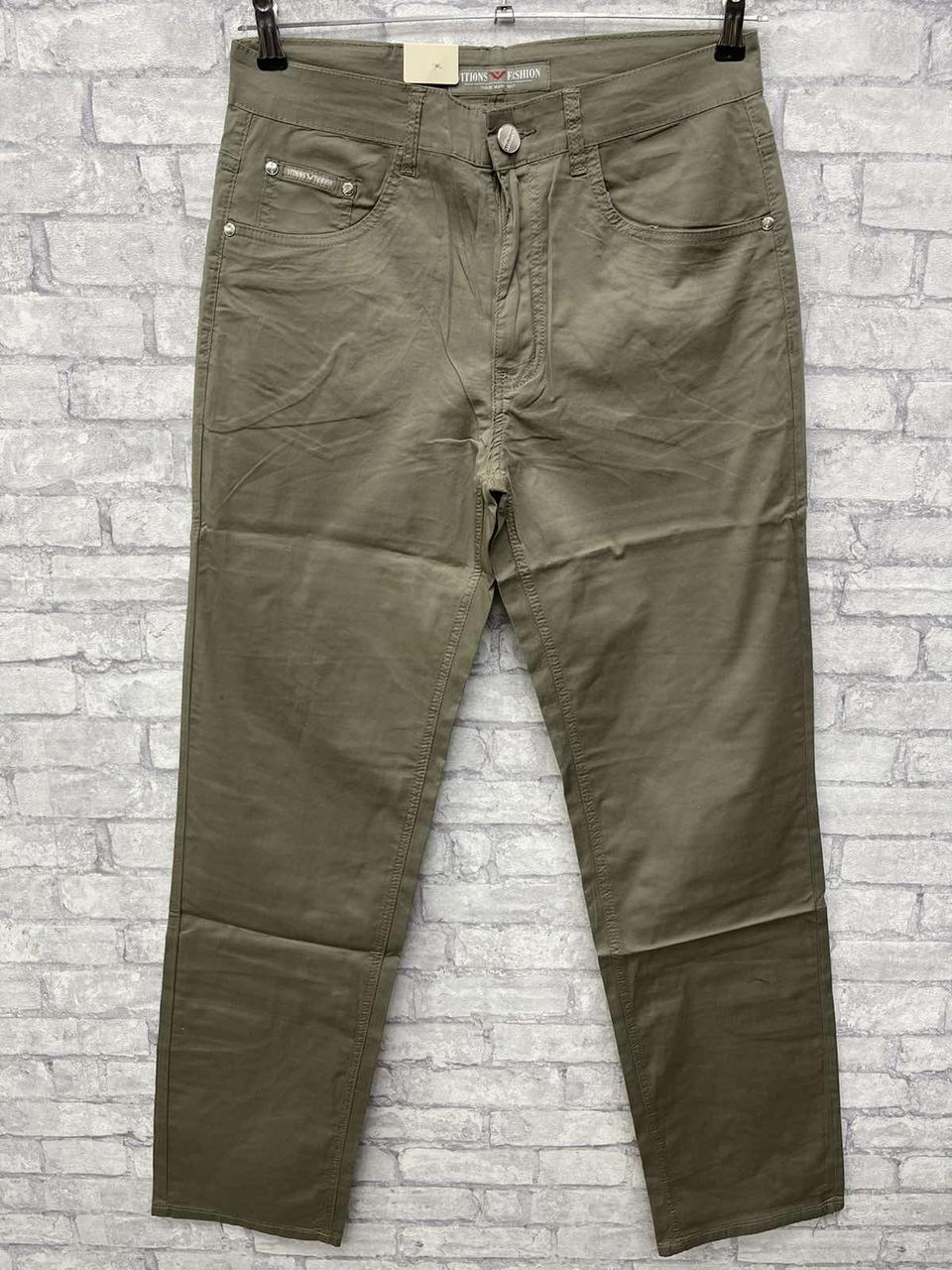 Чоловічі літні легкі штани джинси коттонові великого розміру