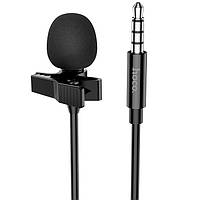 Микрофон-петличка нагрудный HOCO Lavalier microphone L14 |2M, 3.5мм| Черный
