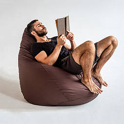 Крісло мішок коричневий Оксфорд, Кресло мешок коричневый, Безкаркасне крісло груша коричневе, пуфик мешок кресло груша коричневое