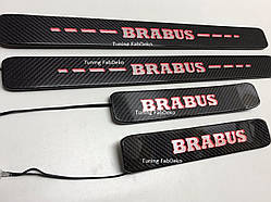 Mercedes G class W 463a door sills with Brabus backlight carbon