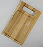 Кухонна обробна дошка з ясена з ручкою 39,2×24,4×2 см – дерев’яна дошка преміум для нарізання, подачі та сервірування, фото 5