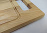 Кухонна обробна дошка з ясена з ручкою 39,2×24,4×2 см – дерев’яна дошка преміум для нарізання, подачі та сервірування, фото 7