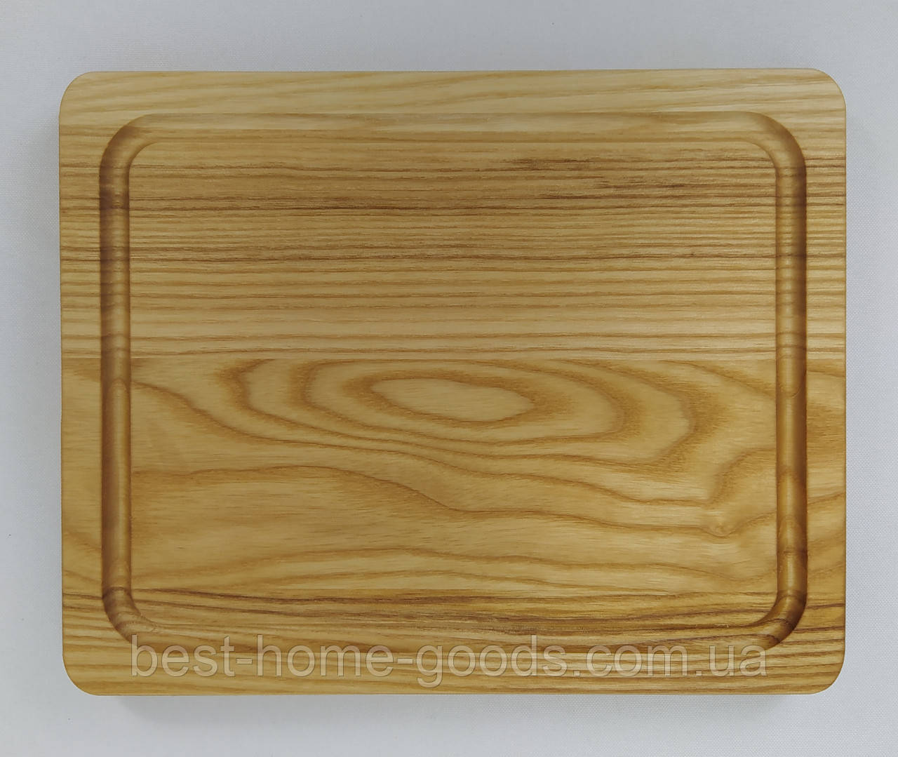 Кухонна дошка з ясеня 29.5×19.5×2 см / Дерев'яна обробна дошка / Прямокутна дошка для нарізки та сервірування / Натуральна дошка, фото 1