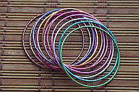 Набор 12 разноцветных индийских браслетов с блесками . 66мм