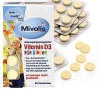 Жувальні вітаміни для дітей Mivolis Vitamin D3, 60 шт.