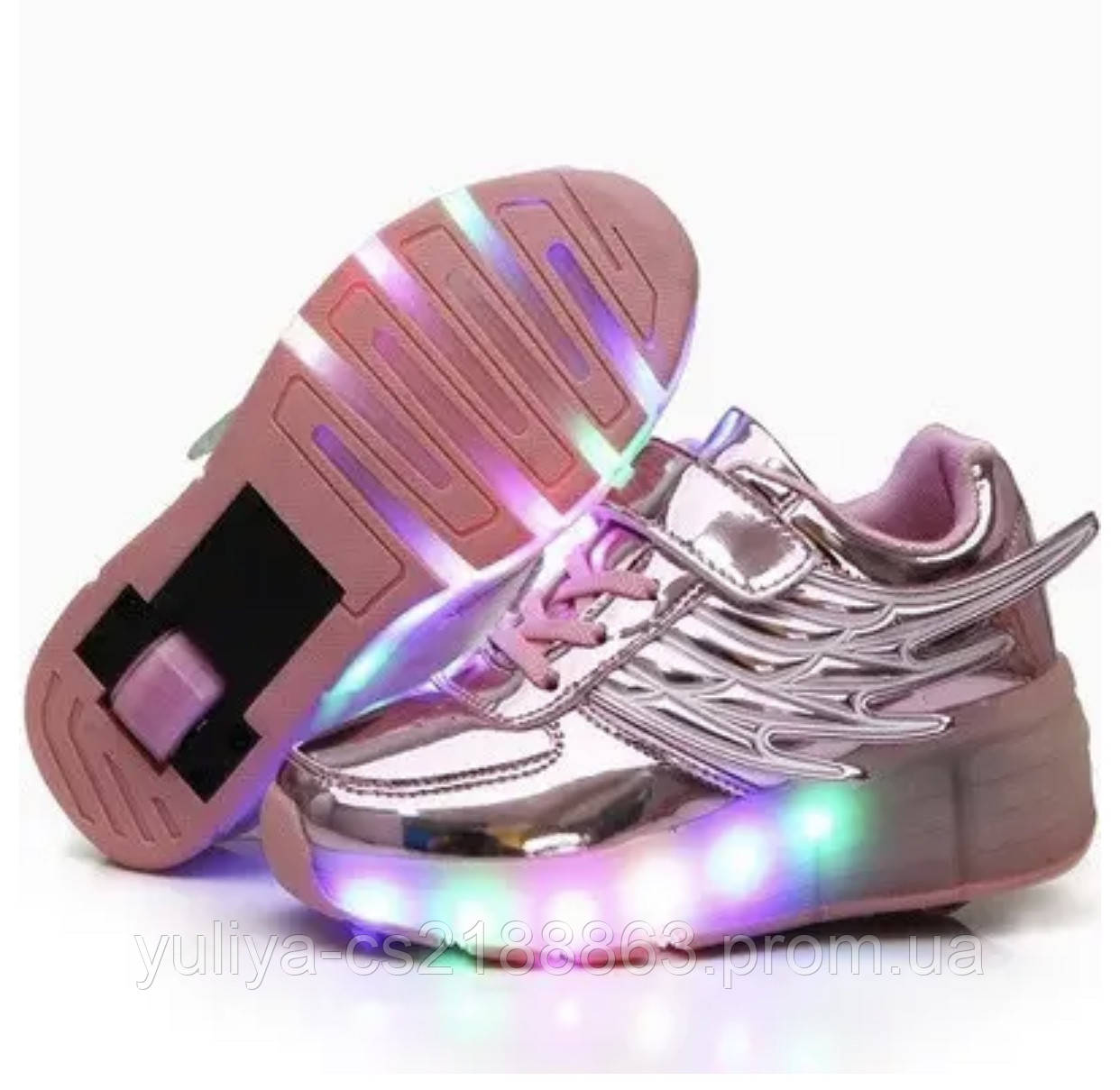 Роликові кросівки світні Angel, у стилі Heelys (Б/У у чудовому стані)
