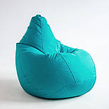 Крісло мішок бірюзове Оксфорд велике, Кресло мешок бирюзовое, Безкаркасне крісло груша бірюзове, Пуфик мешок кресло груша мятное, фото 4