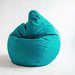 Крісло мішок бірюзове Оксфорд велике, Кресло мешок бирюзовое, Безкаркасне крісло груша бірюзове, Пуфик мешок кресло груша мятное, фото 6