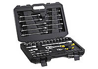 Набір головок торцевих і ключів STANLEY : 1/4", 1/2", з інструментами, в футлярі, 41 шт.