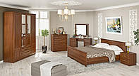 Комплект мебели в спальню Даллас кровать 1600 без ламелей Мебель-Сервис вишня портофино