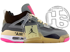 Жіночі кросівки Off-White x Air Jordan 4 Retro Grey Brown ALL06307