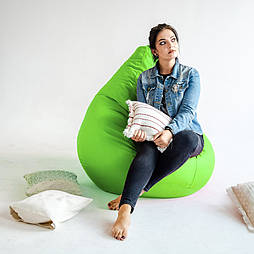 Кресло мешок салатовый Оксфорд, Крісло мішок салатове, Безкаркасне крісло груша салатовий, пуфик мешок кресло груша салатовая