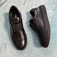 Чоловічі чорні туфлі Sneakers Kantsedal 529 Black кросівки 44