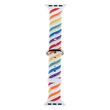 Ремінець для Apple Watch (38-40mm) Colour Bar White Rainbow