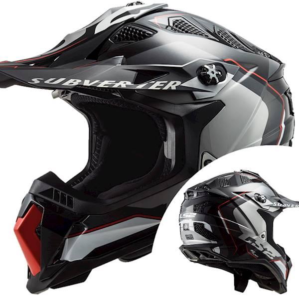 Мотошлем LS2 MX700 Subverter Evo Arched Black Silver Titanium