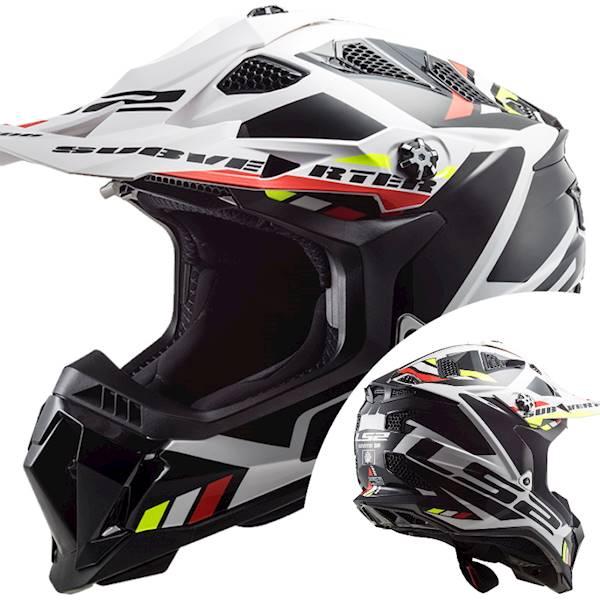 Мотошлем LS2 MX700 Subverter Evo Stomp White Black