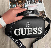 Модная женская чёрная сумка Guess Гесс