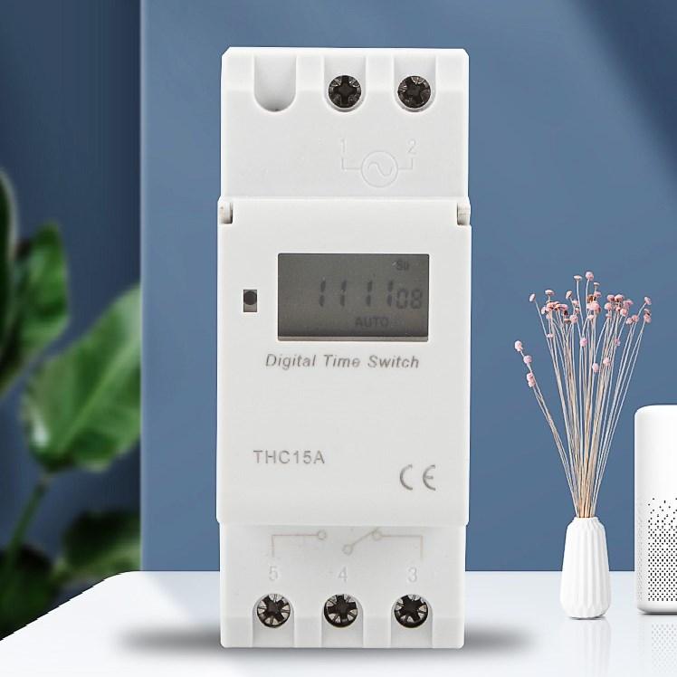 Таймер, тижневе реле часу THC15A 220 В 16 А на DIN рейку, фото 1