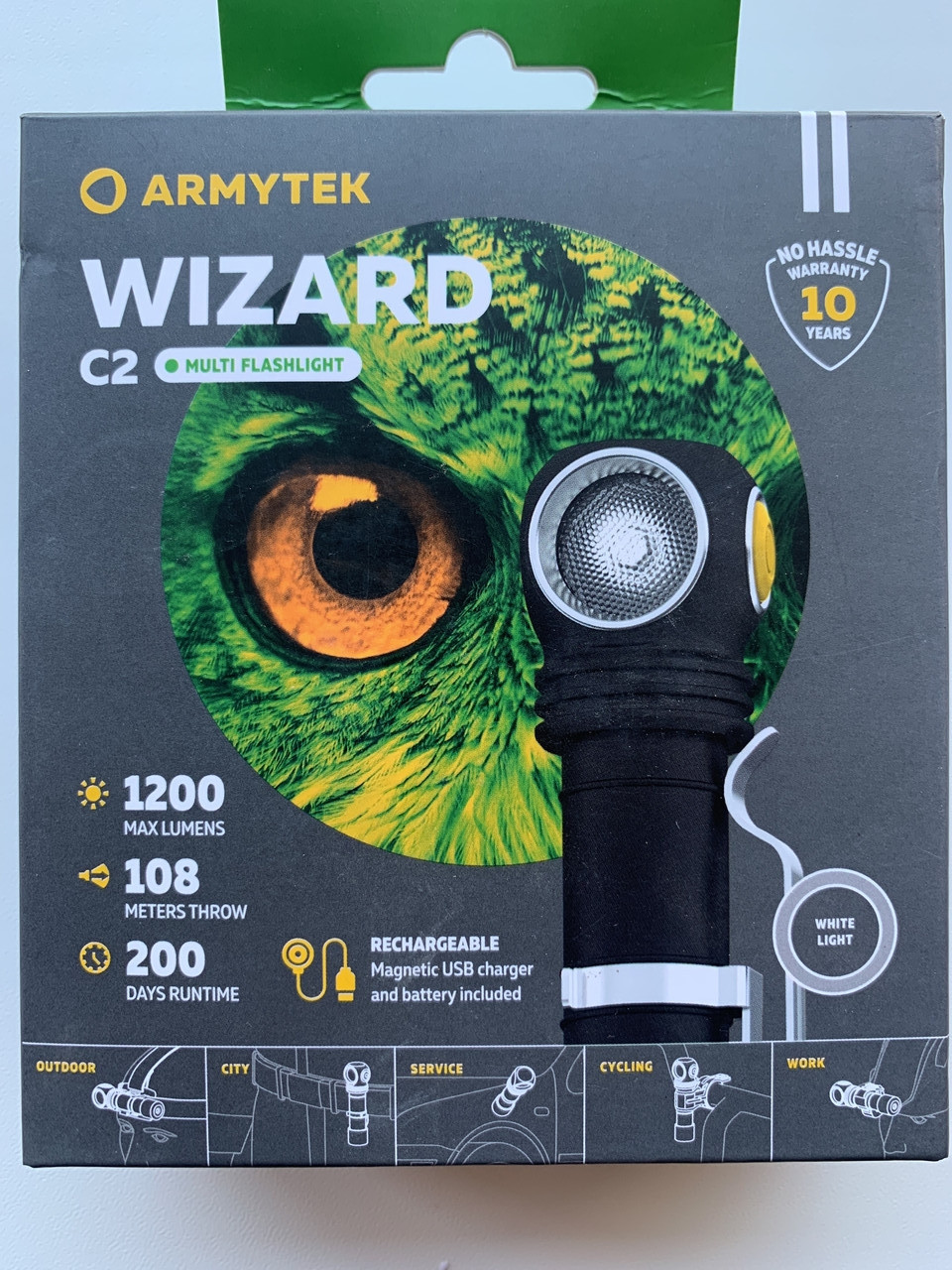 Мультиліхтар ARMYTEK WIZARD C2 Magnet USB Samsung LH351D WARM