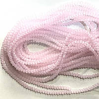 Намистини скло Finding Рондель граненка Рожевий матовий 2 мм В'язка 160 шт 02054