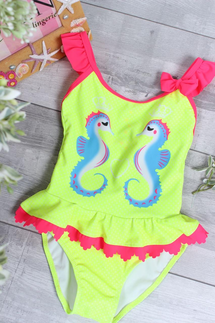 Купальник слитный детский Teres Дануля 1039 лимон(В НАЛИЧИИ ТОЛЬКО 28 30 32 34 УКР р-ры)