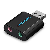 Внешняя звуковая карта Vention USB AUX Black (VAB-S17-BK)