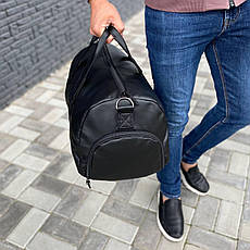 Сумка з відділенням для взуття спортивна дорожня Strong max для тренувань спорту чорна, фото 2