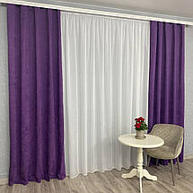 Готові штори Мікровелюр фіолет, фото 2