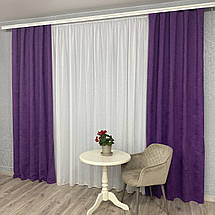 Готові штори Мікровелюр фіолет, фото 4