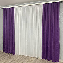 Готові штори Мікровелюр фіолет, фото 3