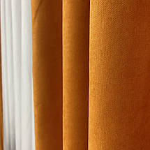 Готові штори однотонні Мікровелюр помаранчевий, фото 3