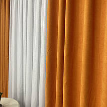 Готові штори однотонні Мікровелюр помаранчевий, фото 4