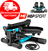 Степпер Hop-Sport HS-035S Joy Черный-синий. Тренажер для ног и ягодиц. Гарантия 2 года