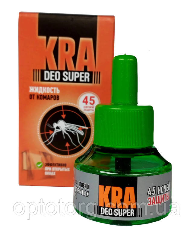 Жидкость от комаров Kra Deo Super оптом от optotorg.com.ua ЖИДКОСТЬ ОТ КОМАРОВ ЗАПАСКА ДЛЯ ФУМИГАТОРА