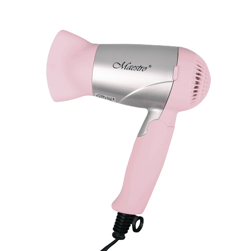Фен для волосся Maestro MR-201-PINK | Фен дорожній | Фен складний Маестро