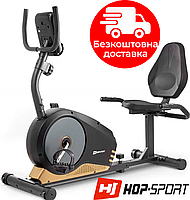 Горизонтальный велотренажер Hop-Sport HS-040L Root черно-золотистый  Велотренажеры для реабилитации