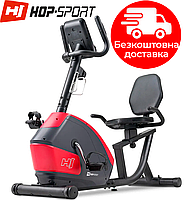 Горизонтальний велотренажер HS-035L Solo Red до 135 кг Магнітний Гарантія 2 роки