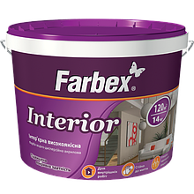 Фарба Farbex інтер'єрна високоякісна "Interior" (Інтеріор), 7 кг (База А)