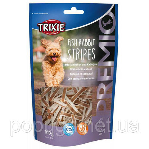 Trixie FISH RABBIT STRIPES ласощі для собак з кроликом і рибою, 100 г, фото 1