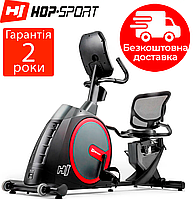 Горизонтальний велотренажер Hop-Sport HS-300L Canion Сірий. Маховик 24 кг