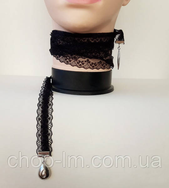 Чокер чорний ажурний "Ніч"
