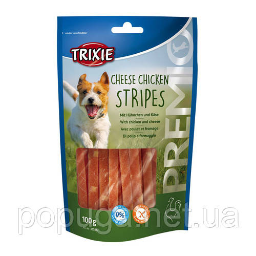 Ласощі для собак Trixie PREMIO Chicken Cheese Stripes (курка та сир), 100 г