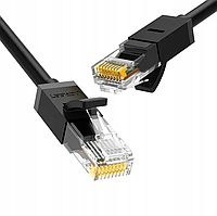 Патч корд Ugreen сетевой кабель 1000 Mбит\с Ethernet RJ45 Cat 6 круглый 3М Black (NW102) 20161